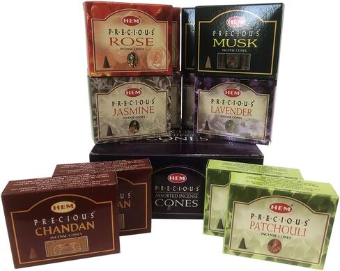 Hem Incense Cones Variety Pack #2 And Cone Incense Burner Bundle With 6 Precious Series Fragarances in Saudi Arabia