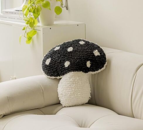 Mushroom Pillow | Soft Mushroom Decor Throw Pillow for Bed, Sofa, Couch, Living Room, Bedroom (Blush) in Saudi Arabia
