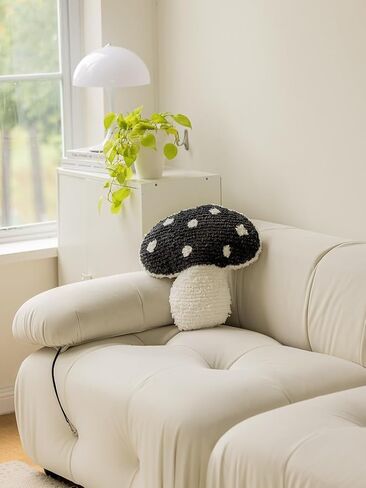 Mushroom Pillow | Soft Mushroom Decor Throw Pillow for Bed, Sofa, Couch, Living Room, Bedroom (Blush) in Saudi Arabia