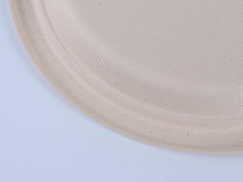 100% Compostable Disposable Paper Plates [125-Pack] - (PFAS-Free) - (BPI Certified) - [9 Inch] Heavy Duty, Eco-Friendly, Biodegradable Bagasse Dinner Plates - Natural Brown 9" Plate by Plate'O'Stack in Saudi Arabia