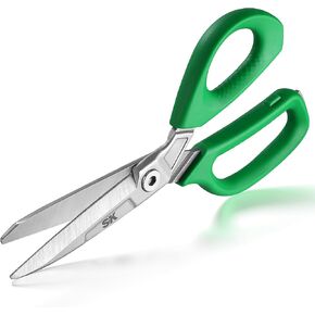 SK 10" Heavy Duty Scissors, All Purpose Shears, Premium CR-V Steel Construction, One Piece Drop Forged Blades, Ergonomic Handle for Comfortable Grip