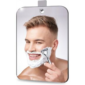 مرآة دش لمرآة الحلاقة للاستحمام، مرآة أكبر مقاس 10.66 × 8 بوصة للتعليق على الحائط، مرآة مكياج زجاجية شبكية غير قابلة للكسر، مرايا السفر للتخييم، مرآة حلاقة مكياج محمولة، الحمام in Kuwait