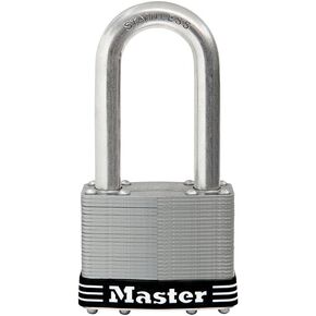 Master Lock 15SSKADLJ Stainless Steel Outdoor Padlock with Key, 1 Pack, Black