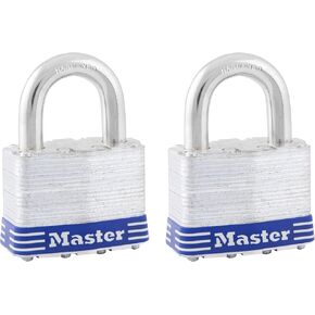 Master Lock 5TPF Keyed-Alike Wide Laminated Pin Tumbler Padlocks, 2-inch, 2-Pack