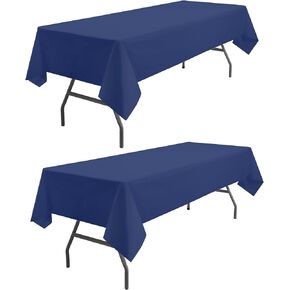 odibo Black Tablecloths Plastic 2 Pack Disposable Table Covers 54 x 108 Inch Shiny Pitch Black Table Cloths for Parties Birthdays Baptism Christening Banquet Fits up to 8 Foot Rectangle Tables