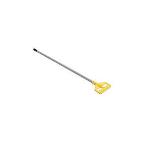 Rubbermaid Commercial Products Invader Side Gate Wet Mop Handle, 60-Inch, Plastic, Yellow/Gray, Large, Aluminum, Heavy Duty Mop Head Replacement for Industrial/Household Floor Cleaning, Pack of 12