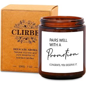 Scented Candle, Pairs Well with a Promotion Candles Gifts for Coworker,Friends,BFF,Promotion"，Soy Candles for Home Scented, Home Decorations, Aromatherapy Candles, Amber Jar Candles(055CGY) in Saudi Arabia