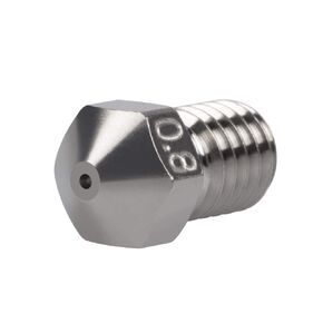 1pc 500℃ M6 Plated Copper Nozzle 0.4mm Non-Stick High Temperature Compatible with 1.75mm V6 hotend Prusa i3 MK3 MK3S BLV MGN Cube 3D Printer (0.4mm)