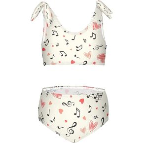 Girls Swimsuit Two Piece Swimwear Bathing Suit for Girls Tankini Bikini Set Size 3-12T