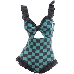 Nuoqi Anime Swimsuit for Women Tanjiro Cosplay Swimsuit Kokomi Genshin Bathing Suit Cosplay