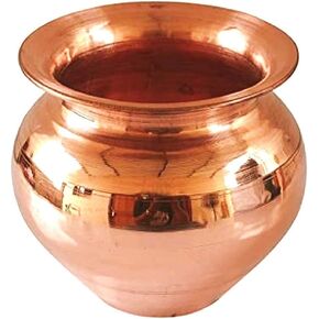 Copper Kumkuma Kalash Handmade | Tamba Ka Lota for Drinking Water | Copper Lota for Diwali, Pooja, Festival, Home Decoration