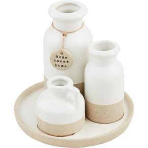 Mud Pie Connected Farm Vase; 6" x 6 1/2" Dia