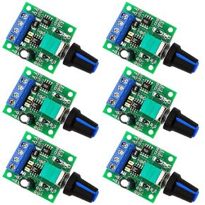 6Pcs 1.8V 3V 5V 6V 12V 30W PWM DC Motor Speed Controller 1803BK DC Motor Driver 2A Motor Driver PWM Low Voltage with Speed Control Knob