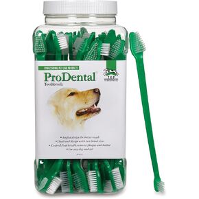 Top Performance ProDental Dual-End Toothbrushes — Convenient Toothbrushes for Cleaning Pets' Teeth, 50-Pack