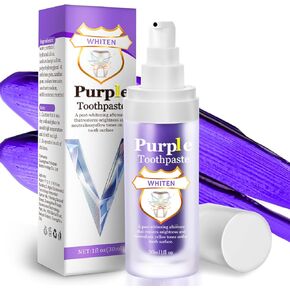 Purple Toothpaste for Gentle Teeth Whitening - Advanced Color Correction, Sensitivity Reduction - Achieve a Dazzling White Smile Safely in Saudi Arabia