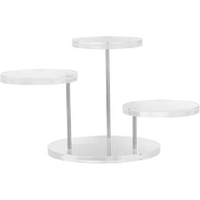 Acrylic Stands for Display,Clear Cupcakes Perfumes Figurines Display for Figures Toys Cupcake Food Desserts Holder Collection Cosmetic Jewelry Makeup Nail Polish Product Tabletop Ring Holder 7.5*7.5cm