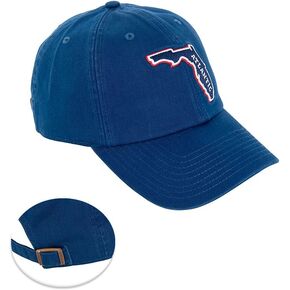 Florida Atlantic University Baseball Hat FAU Owls Brimmed Embroirderd Hats Cap Adjustable Cloth Strap Adult (Style G) Blue