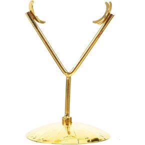 Kichvoe Metal Display Stand Holder Display Easel Stands for Gemstones Minerals Agate Slabs Plates Rock Seashell Sphere Crystal Ball Eggs Crystals Collectibles Golden