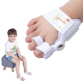 Bunion Corrector for Kids-Adjustable Bunion Splint with Silicone,Orthopedic Toe Straightener for Hallux Valgus,Hammer & Index Toes Corrector for Overlapped Toe,Bunion Relief (1PAIR)
