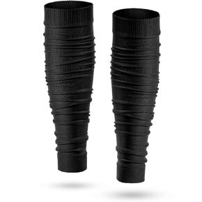 Football Scrunch Leg Sleeve for Men Calf Compression Sleeve Scrunch Soccer Sock for Adult Youth Women Athlete Sports Hockey(White)