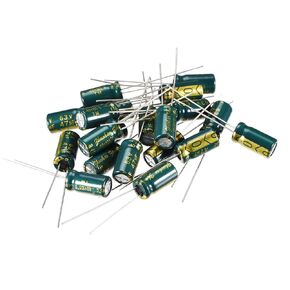uxcell Aluminum Radial Electrolytic Capacitor Low ESR Green with 47uF 63V 105 Celsius Life 3000H 6.3 x 12 mm High Ripple Current,Low Impedance 20pcs