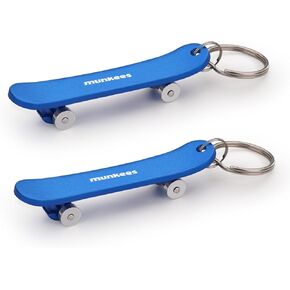 Skate Bottle Opener Keychain 2 Pack Aluminium Key Beer Opener, Outdoor Travel Accessories Black