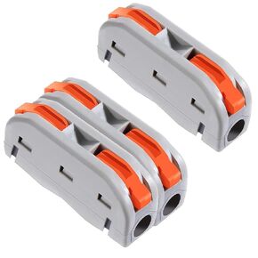 50 Pcs Wire Connectors Nuts, 1 Conductor Compact Wire Connectors Splicing Connectors for Circuit Inline 28-12 AWG