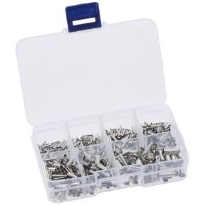 600Pcs Wire Copper Crimp Fitting Ferrules Assortment Kit, 0.5mm2-6mm2 22-10 AWG Wire Ferrules Kits, Tinned Copper Crimp Connector, Electrical Cable Pin Cord End Terminal for Electric Connectors