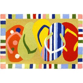 Multi-Colored Sandals FlipFlops JellyBean Accent Rug