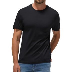 Men's Dry Fit Workout Shirts - 100% Merino Wool Base Layer Thermal T-Shirts,Odor-Resistant,Machine Washable + Laundry Bag