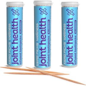 Xero Picks Wellness - Infused Flavored Toothpicks for Long Lasting Fresh Breath & Dry Mouth Prevention - 60 Picks - 3 Pack - Berry Blast - Energy Boost