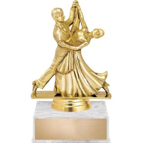 Crown Awards Dance Trophy, 6" Dance Ballroom Couple Trophy On White Luxury Trophy Base in Saudi Arabia