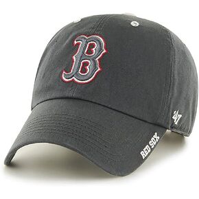 '47 Boston Red Sox Ice Clean Up Adjustable Charcoal Strapback Hat