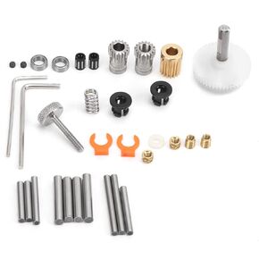 ViaGasaFamido High Precision 3D Printer Dual Direct Drive Basic Kit with Plating Hardened Steel Gears for BMG Extruder Dual Gears DIY Ender-3 CR10 CR-10S