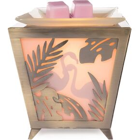 Scentsationals Exotic Pink Flamingo Wax Warmer, Scented Wax Cube Melter, Vintage Electric Fragrance Burner, Wickless Candle Air Freshener, Full Size Home Décor, House Decoration