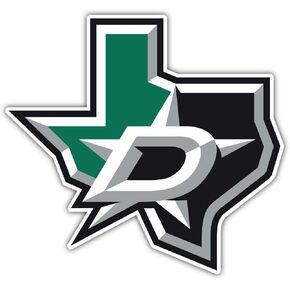 Dallas City Star Sport Hockey Logo Emblem Die-Cut Sticker Decal 13'' x 12''