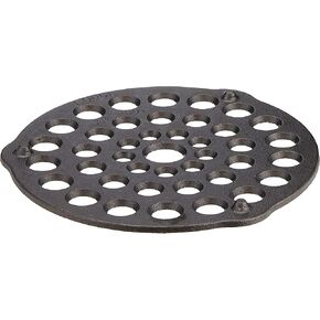 Lodge L8DOT3 Cast Iron Meat Rack/Trivet, Pre-Seasoned, 8-inch,Black