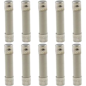 10Pcs 15A 500V Ceramic Fuse 6x30mm Cartridge Fast Blow Tube for Power Strip Experiment Circuit Appliance Repair