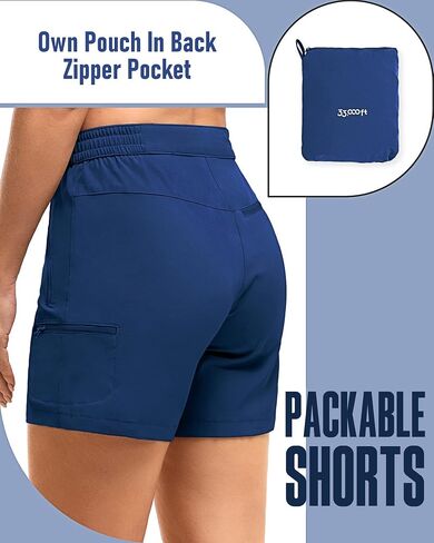 33,000ft Womens Golf Shorts 5 Inch Inseam Quick Dry Ladies Stretch Packable Hiking Casual with 4 Pockets in Kuwait