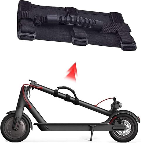 POPOL Scooter Carry Strap,Non-Slip Adjustable Electric Scooter Carrying Strap,40lb Load-Bearing Compatible with Segway ES1/ES2/ES3/MAX Mijia M365/M365 Pro, Black, 23CMx7CMx2CM in Saudi Arabia