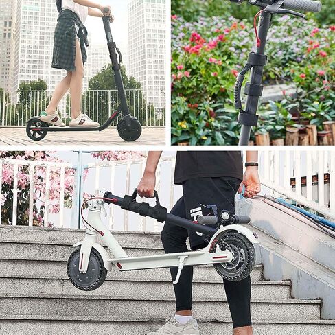 POPOL Scooter Carry Strap,Non-Slip Adjustable Electric Scooter Carrying Strap,40lb Load-Bearing Compatible with Segway ES1/ES2/ES3/MAX Mijia M365/M365 Pro, Black, 23CMx7CMx2CM in Saudi Arabia