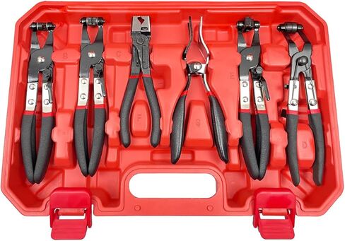 9pc Hose Clamp Pliers, Flexible Wire Long Reach Hose Clamp Pliers Set For Automotive Coolant Radiator Heater and Water Hose, Auto Clamp Remove Tool Kit in Saudi Arabia