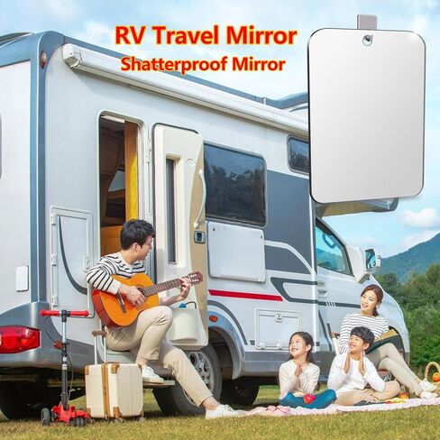 مرآة دش لمرآة الحلاقة للاستحمام، مرآة أكبر مقاس 10.66 × 8 بوصة للتعليق على الحائط، مرآة مكياج زجاجية شبكية غير قابلة للكسر، مرايا السفر للتخييم، مرآة حلاقة مكياج محمولة، الحمام in Kuwait