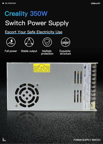 Creality Ender-3 V3 SE/KE 350W Power Supply, Safe and Reliable, 3D Printer Accessories for Ender-3 V2/3 Max Neo/3 Neo/3 S1/3 S1 Pro/Ender-3 S1 Plus/V3 SE/V3 KE/CR-10 SE in Saudi Arabia