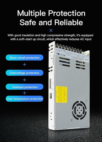 Creality Ender-3 V3 SE/KE 350W Power Supply, Safe and Reliable, 3D Printer Accessories for Ender-3 V2/3 Max Neo/3 Neo/3 S1/3 S1 Pro/Ender-3 S1 Plus/V3 SE/V3 KE/CR-10 SE in Saudi Arabia