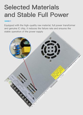Creality Ender-3 V3 SE/KE 350W Power Supply, Safe and Reliable, 3D Printer Accessories for Ender-3 V2/3 Max Neo/3 Neo/3 S1/3 S1 Pro/Ender-3 S1 Plus/V3 SE/V3 KE/CR-10 SE in Saudi Arabia