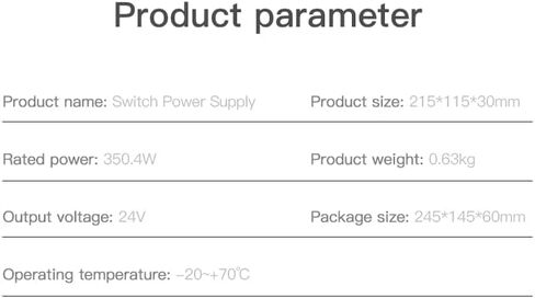 Creality Ender-3 V3 SE/KE 350W Power Supply, Safe and Reliable, 3D Printer Accessories for Ender-3 V2/3 Max Neo/3 Neo/3 S1/3 S1 Pro/Ender-3 S1 Plus/V3 SE/V3 KE/CR-10 SE in Saudi Arabia