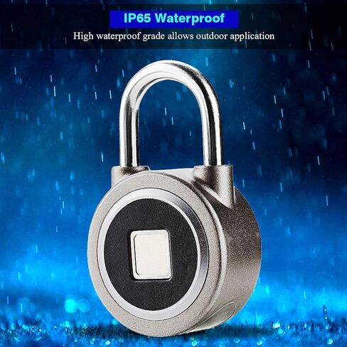 Sonew Smart Fingerprint Keyless Waterproof Lock APP Control Security Anti-Theft Padlock 15 Sets of Fingerprints Waterproof Rustproof Tamper Proof for Android iOS System in Saudi Arabia