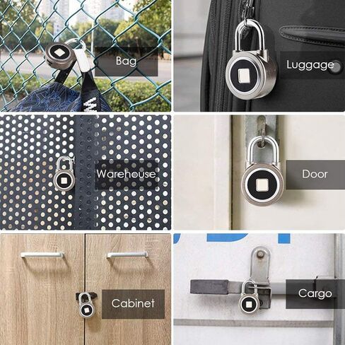 Sonew Smart Fingerprint Keyless Waterproof Lock APP Control Security Anti-Theft Padlock 15 Sets of Fingerprints Waterproof Rustproof Tamper Proof for Android iOS System in Saudi Arabia
