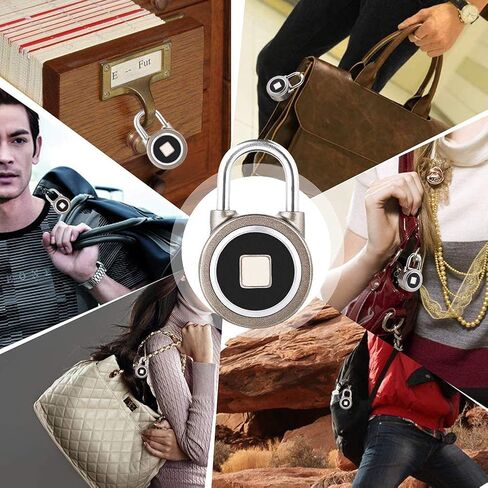 Sonew Smart Fingerprint Keyless Waterproof Lock APP Control Security Anti-Theft Padlock 15 Sets of Fingerprints Waterproof Rustproof Tamper Proof for Android iOS System in Saudi Arabia